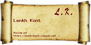 Lenkh Kont névjegykártya